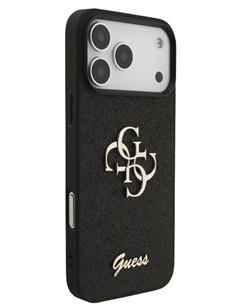 GUESS CARCASA GLITTER 4G IPHONE 17 PRO MAX NEGRO 1