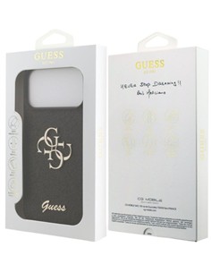 GUESS CARCASA GLITTER 4G IPHONE 17 PRO MAX NEGRO 2