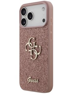 GUESS CARCASA GLITTER 4G IPHONE 17 PRO MAX ROSA