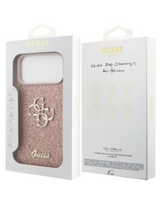 GUESS CARCASA GLITTER 4G IPHONE 17 PRO MAX ROSA 2