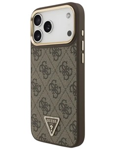 GUESS CARCASA MAGSAFE 4G TRIANGLE IPHONE 17 PRO MAX MARRON