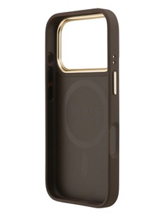GUESS CARCASA MAGSAFE 4G TRIANGLE IPHONE 17 PRO MAX MARRON 1
