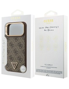 GUESS CARCASA MAGSAFE 4G TRIANGLE IPHONE 17 PRO MAX MARRON 3