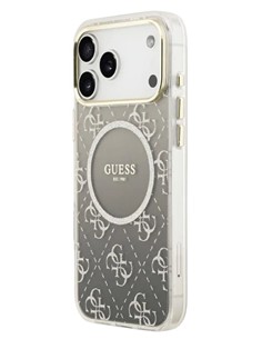 GUESS CARCASA MAGSAFE 4G GLITTER IPHONE 17 PRO GRIS