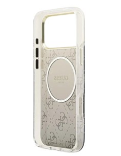 GUESS CARCASA MAGSAFE 4G GLITTER IPHONE 17 PRO GRIS 3