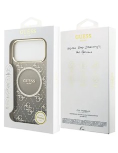 GUESS CARCASA MAGSAFE 4G GLITTER IPHONE 17 PRO GRIS 4