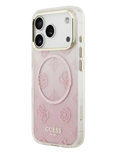 GUESS CARCASA MAGSAFE 4G GLITTER IPHONE 17 PRO ROSA