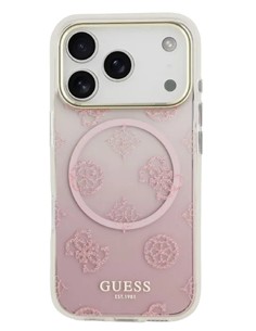 GUESS CARCASA MAGSAFE 4G GLITTER IPHONE 17 PRO ROSA 2