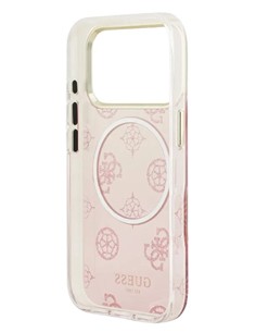 GUESS CARCASA MAGSAFE 4G GLITTER IPHONE 17 PRO ROSA 3