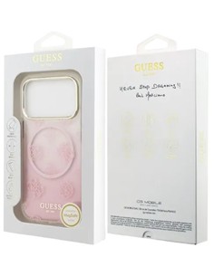 GUESS CARCASA MAGSAFE 4G GLITTER IPHONE 17 PRO ROSA 4