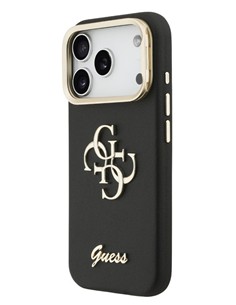 GUESS CARCASA GRAINED 4G SOPORTE CAMARA IPHONE 17 PRO MAX NEGRO 1