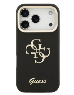 GUESS CARCASA GRAINED 4G SOPORTE CAMARA IPHONE 17 PRO MAX NEGRO 3