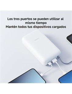 XIAOMI Bateria Portatil Externa 20000mAh Gris Claro Cable Tipo C Integrado PB2020MI
