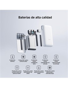 XIAOMI Bateria Portatil Externa 20000mAh Gris Claro Cable Tipo C Integrado PB2020MI