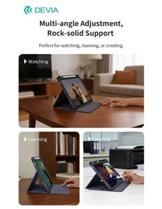 DEVIA Funda Ipad Air 11 M4 2026/Air 11 M3 2025/ Air5/ Pro4 Azul Oscuro