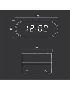 MUSE Radio Reloj Despertador Digital M-10 Rojo Dual Alarma Con Alimentador