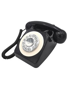 KOOLTECH Telefono Fijo Sobremesa Retro TE641 Negro