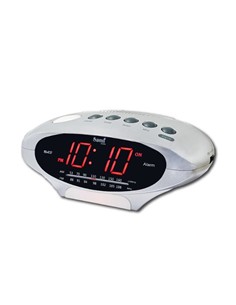 SAMI Radio Reloj Despertador RS-4737 Funcion Sleep Aux In Lampara Con Alimentador Plata
