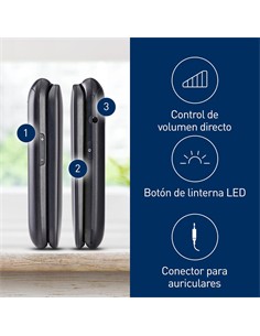 PANASONIC Telefono Movil Con Tapa KX-TU550 EXB Con Base Negro