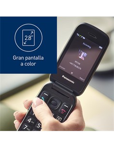 PANASONIC Telefono Movil Con Tapa KX-TU550 EXB Con Base Negro