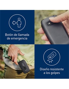 PANASONIC Telefono Movil Con Tapa KX-TU550 EXB Con Base Negro
