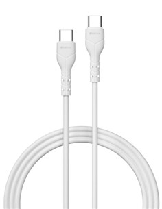 DEVIA Cable Datos Tipo C M/M 60W 3A 1Mtr Blanco