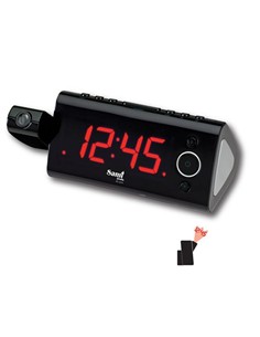 SAMI Radio Despertador Digital RS-1019 con Proyector/Reloj/Alarma Doble/Calendario