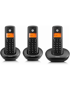 MOTOROLA Telefono Inalambrico Trio E203 Negro Manos Libre/Bloqueo Llamadas/50 Agenda