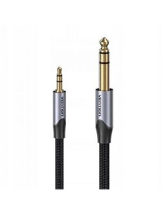 VENTION Cable Audio Jack 6.3mm a Mini Jack 3.5mm 3Mtrs BAUHI Negro
