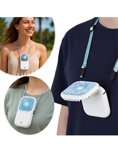 BEPER Mini VEntilador Recargable Con Bateria Externa 3000Mah P206VEN411