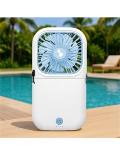 BEPER Mini VEntilador Recargable Con Bateria Externa 3000Mah P206VEN411