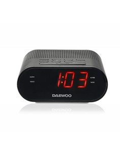 DAEWOO Radio Reloj AM/FM DW1218 Negro
