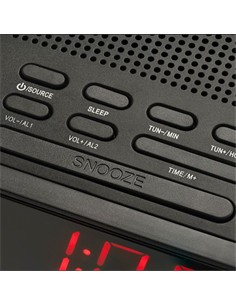 DAEWOO Radio Reloj AM/FM DW1218 Negro