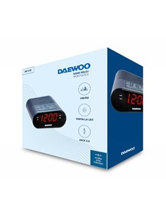 DAEWOO Radio Reloj AM/FM DW1218 Negro