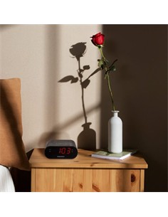 DAEWOO Radio Reloj AM/FM DW1218 Negro