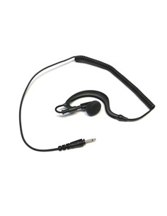 JETFON Auricular TIpo G Negro Jack 2.5mm cable rizado y soporte orejero negro