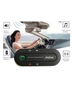 Andowl Manos libres bluetooth para Automovil  Q-324  con versión BT v4.1