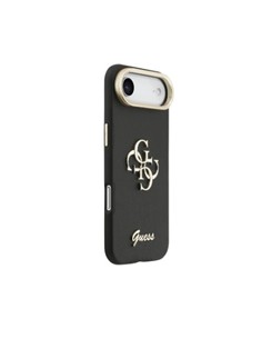 GUESS Funda IPHONE 17 Air Trasera Rigida Grained Negra Logo Con Soporte Camara