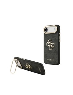 GUESS Funda IPHONE 17 Air Trasera Rigida Negra  Logo Con Soporte Camara GUHCP17MPCS4GP4K