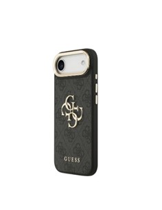GUESS Funda IPHONE 17 Air Trasera Rigida Negra  Logo Con Soporte Camara GUHCP17MPCS4GP4K