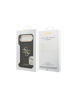 GUESS Funda IPHONE 17 Air Trasera Rigida Negra  Logo Con Soporte Camara GUHCP17MPCS4GP4K