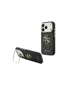 GUESS Funda IPHONE 17 Pro Trasera Rigida Negra Logo Con Soporte Camara GUHCP17LPCS4GP4K