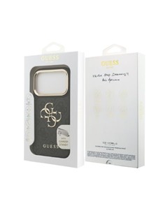 GUESS Funda IPHONE 17 Pro Trasera Rigida Negra Logo Con Soporte Camara GUHCP17LPCS4GP4K