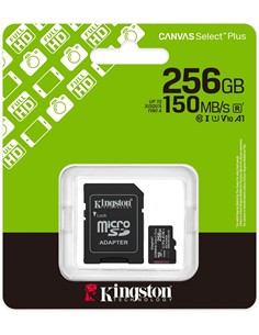 KINGSTON Tarjeta Memoria Micro SDXC 256Gb Con Adaptador  150Mb/s V10 A1 Clase 10