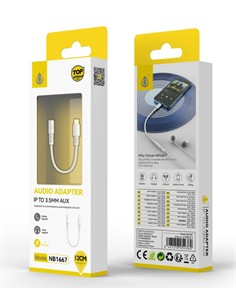 ONE PLUS Adaptador Lightning/M a Jack 3.5mm/H NB1667 Blanco