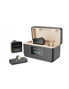 MTK  Microfono Inalambrico DUO Lavalier De Solapa  Adaptador Tipo C y Lightning  TR9489