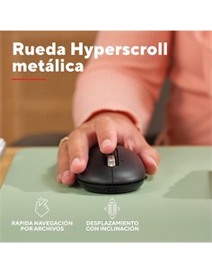 TRUST Raton Inalambrico Bluetooth SERON HYPERSCROLL Negro Silencioso Recargable 26018