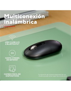 TRUST Raton Inalambrico Bluetooth SERON HYPERSCROLL Negro Silencioso Recargable 26018