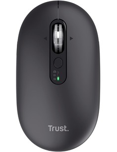 TRUST Raton Inalambrico Bluetooth SERON HYPERSCROLL Negro Silencioso Recargable 26018