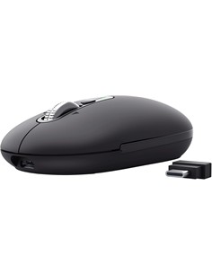 TRUST Raton Inalambrico Bluetooth SERON HYPERSCROLL Negro Silencioso Recargable 26018